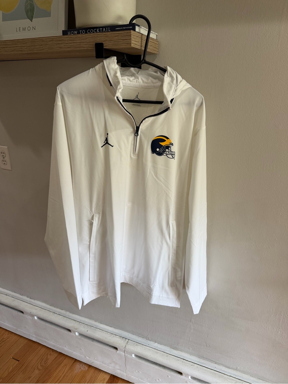 Jordan White University of Michigan Football Half-Zip Hoodie